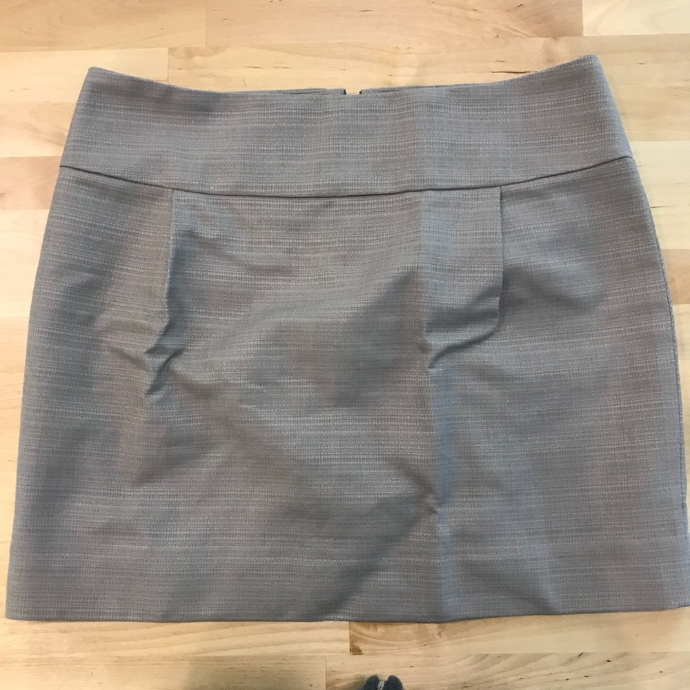 NWT J. Crew Factory Grey Jacquard Skirt, Size 6